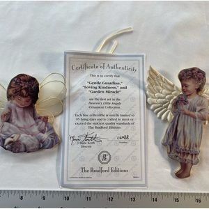 Bradford Edition ornaments “Loving Kindness” and “Garden Miracle”